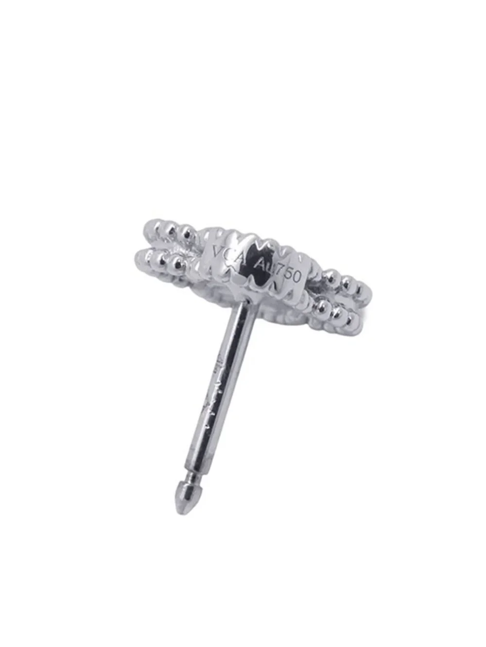 Van Cleef & Arpels Earrings Sweet Alhambra Diamond Total 18k White Gold